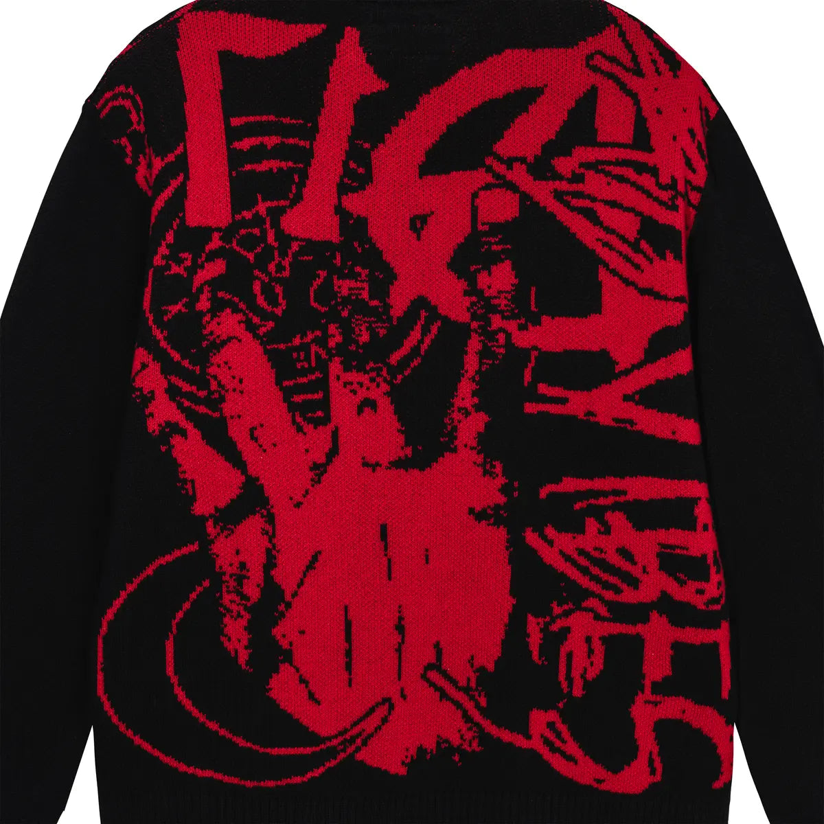 X COLLAGE KNIT BLACK/RED