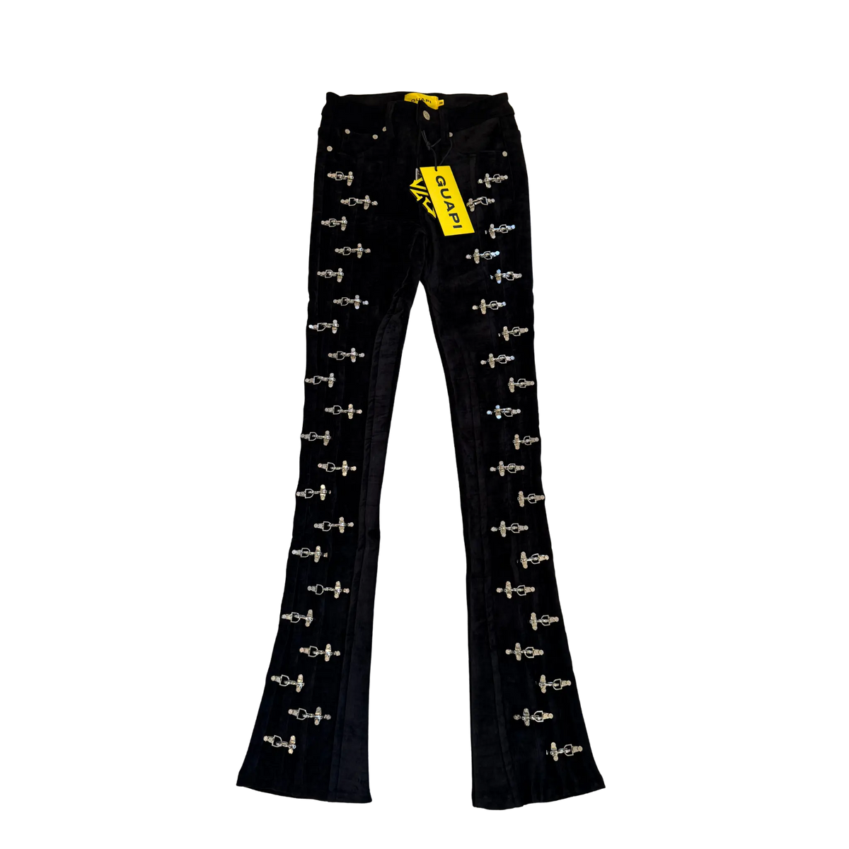BLACK VELVET AVIATION CLASP PANTS