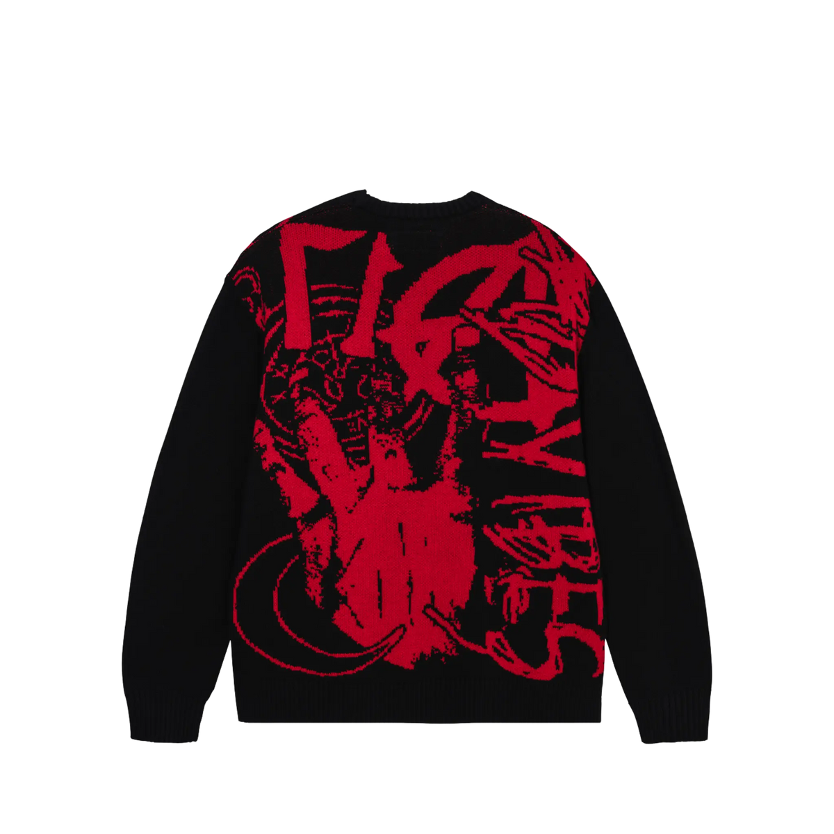 X COLLAGE KNIT BLACK/RED