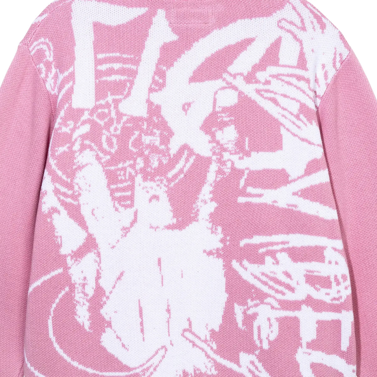 X COLLAGE KNIT PINK/WHITE