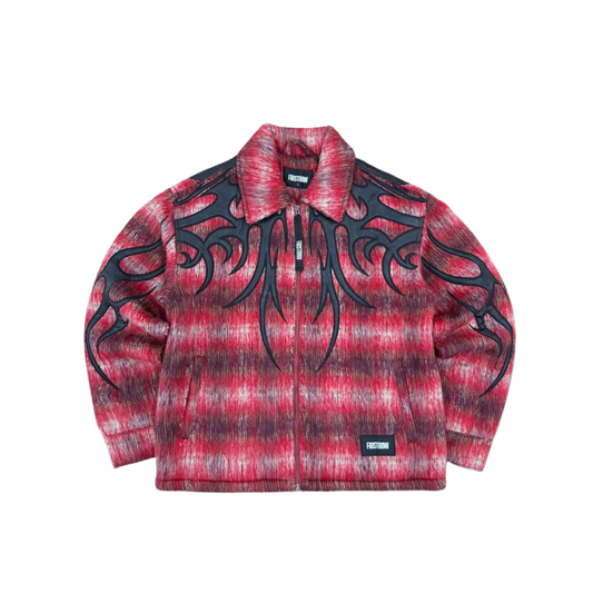 SHADOW WORSHIP CRIMSON PLAID SHACKET