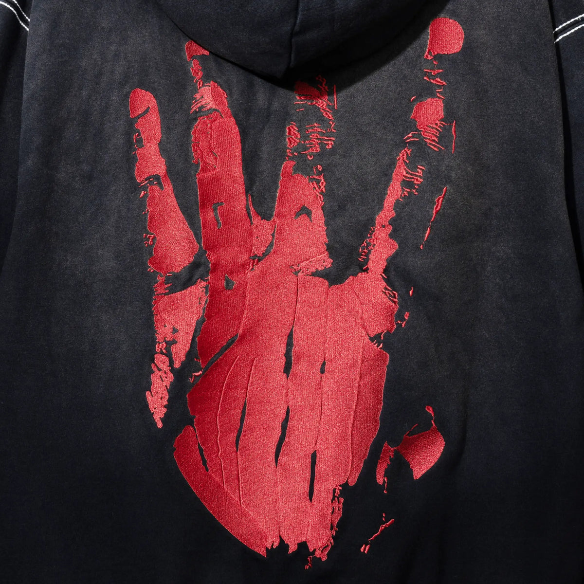 X KILL CONTRAST STITCH ZIP BLACK/RED