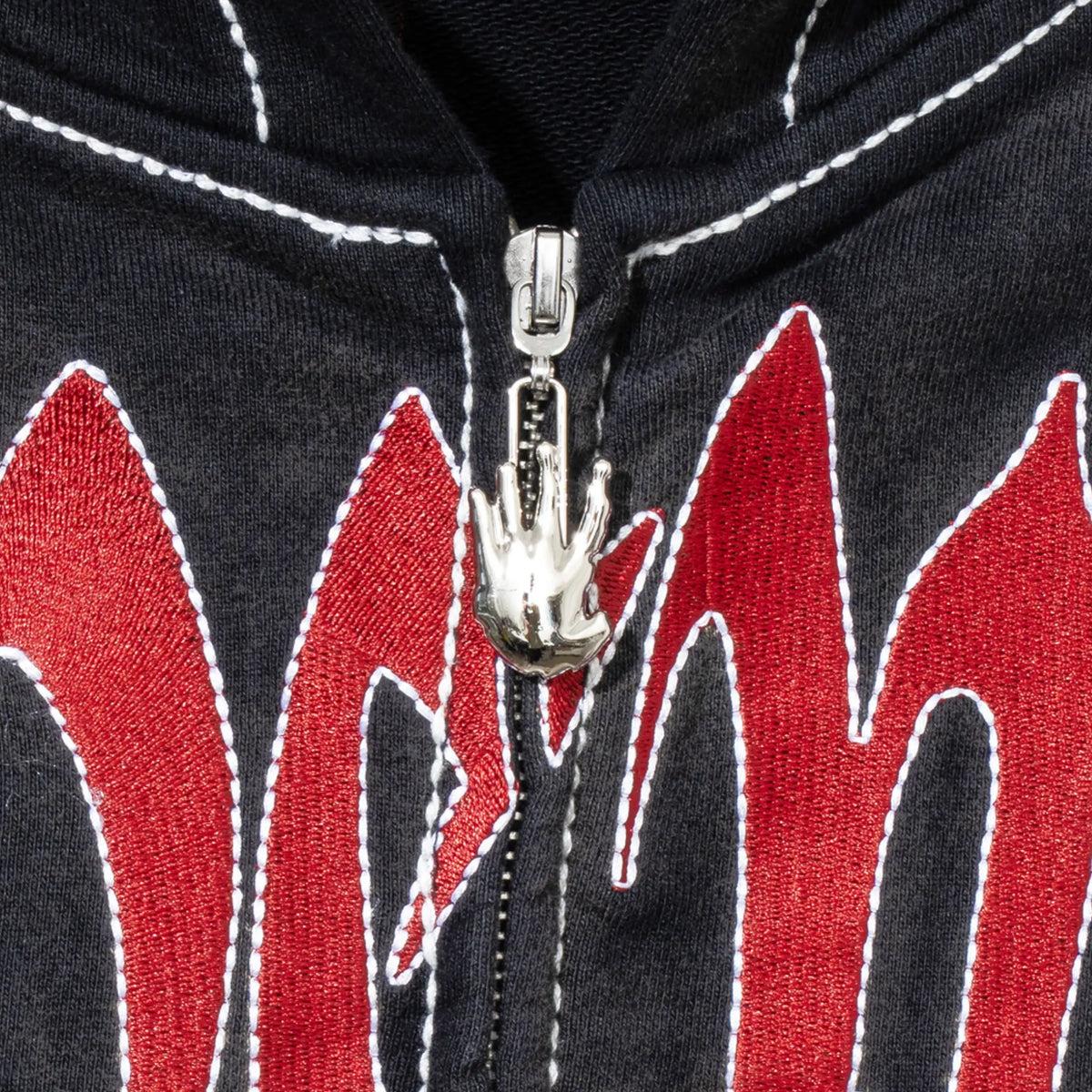 X KILL CONTRAST STITCH ZIP BLACK/RED